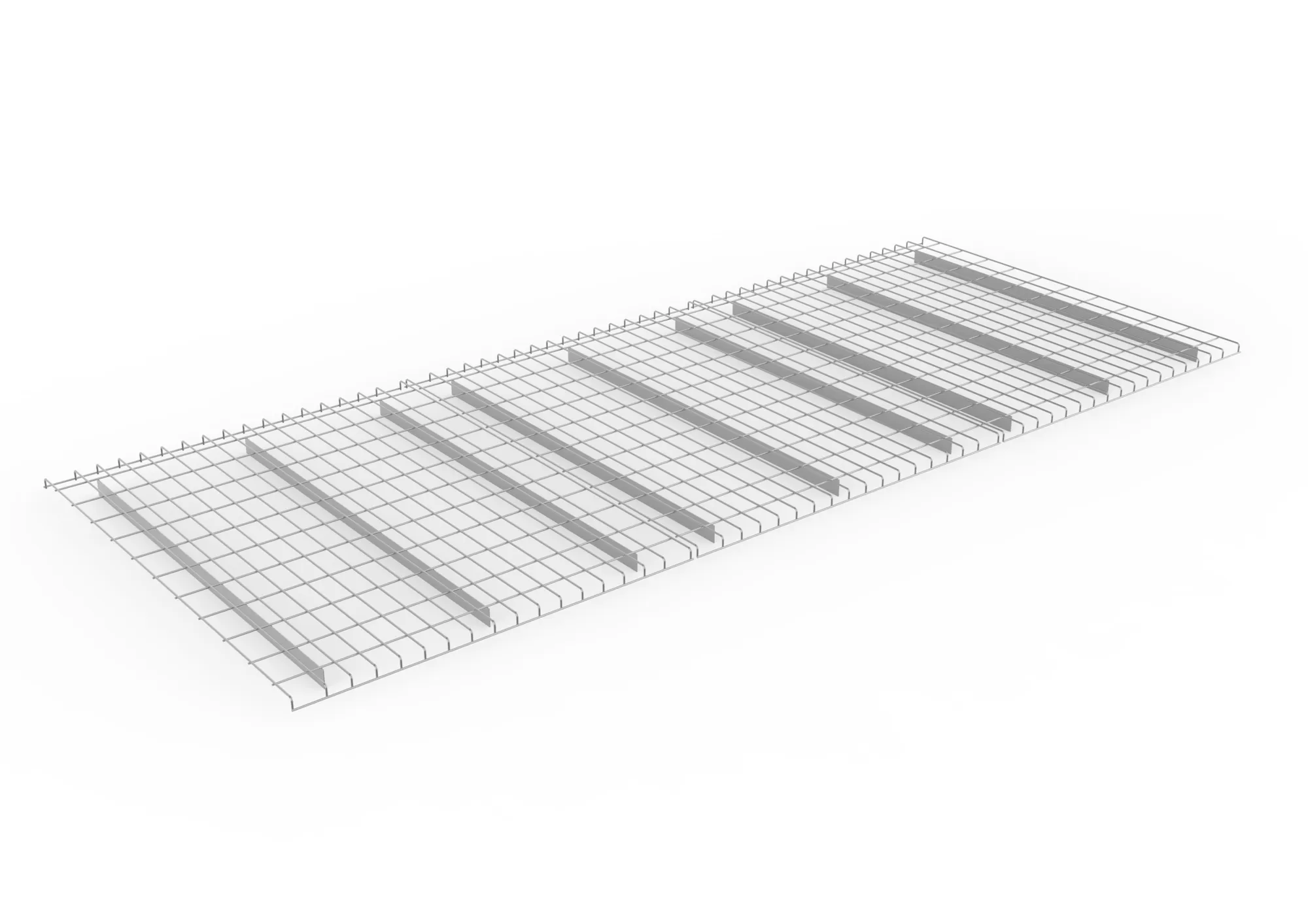 Wire mesh shelf 2700 x 1100 cpl. Shelf load 900 kg galv Multipal