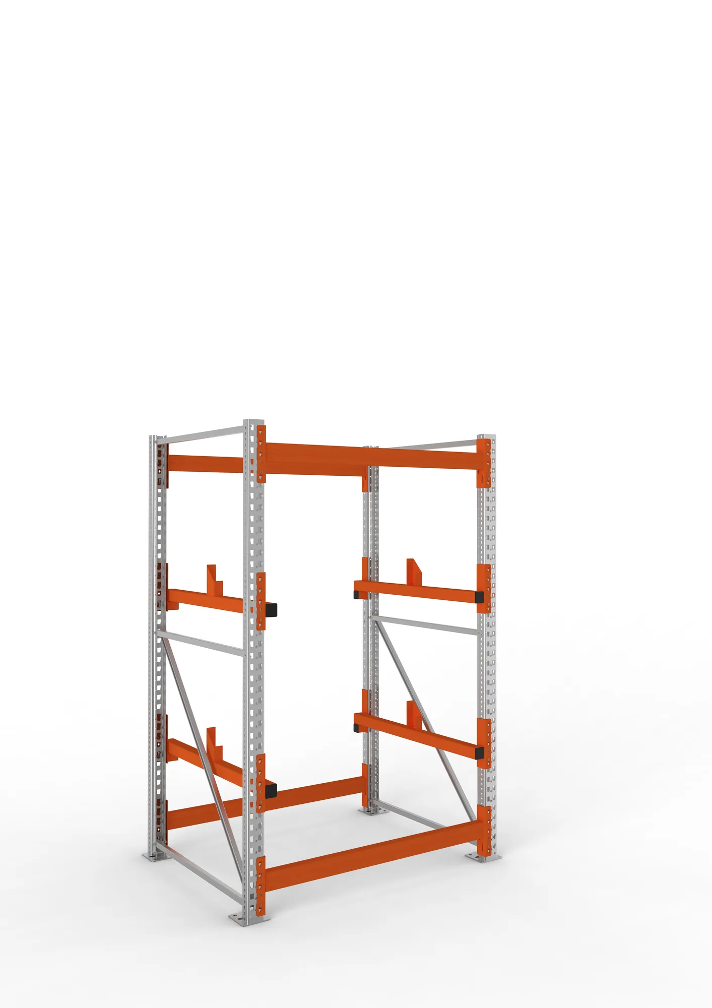 META MULTIPAL | Kabeltrommelregal | Grundregal | 2200 x 1300 x 1100 mm | Feldlast 4000 kg | 2 Ebenen | Typ 1 | verzinkt