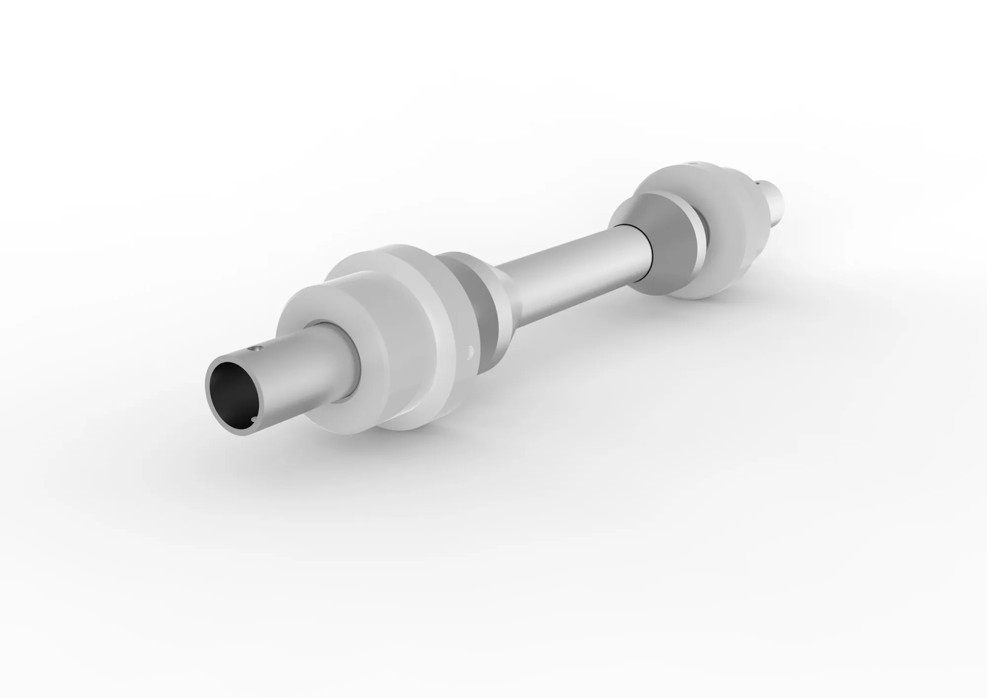 Cable reel bar 60,2/5,0x900 pre-galvanised with ce nt.flanges+plastic roller bear.