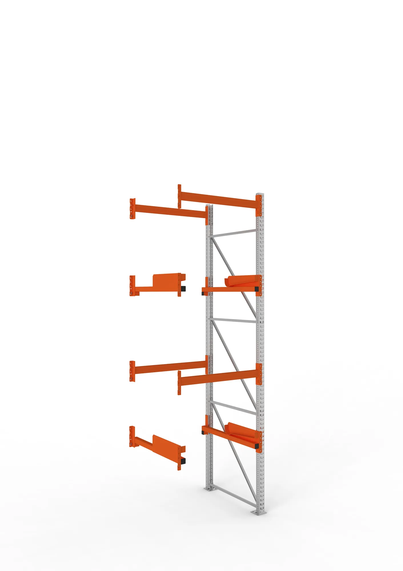 META MULTIPAL | Kabeltrommelregal | Anbauregal | 3800 x 1100 x 1100 mm | Feldlast 4000 kg | 2 Ebenen | Typ 2 | RAL 5010