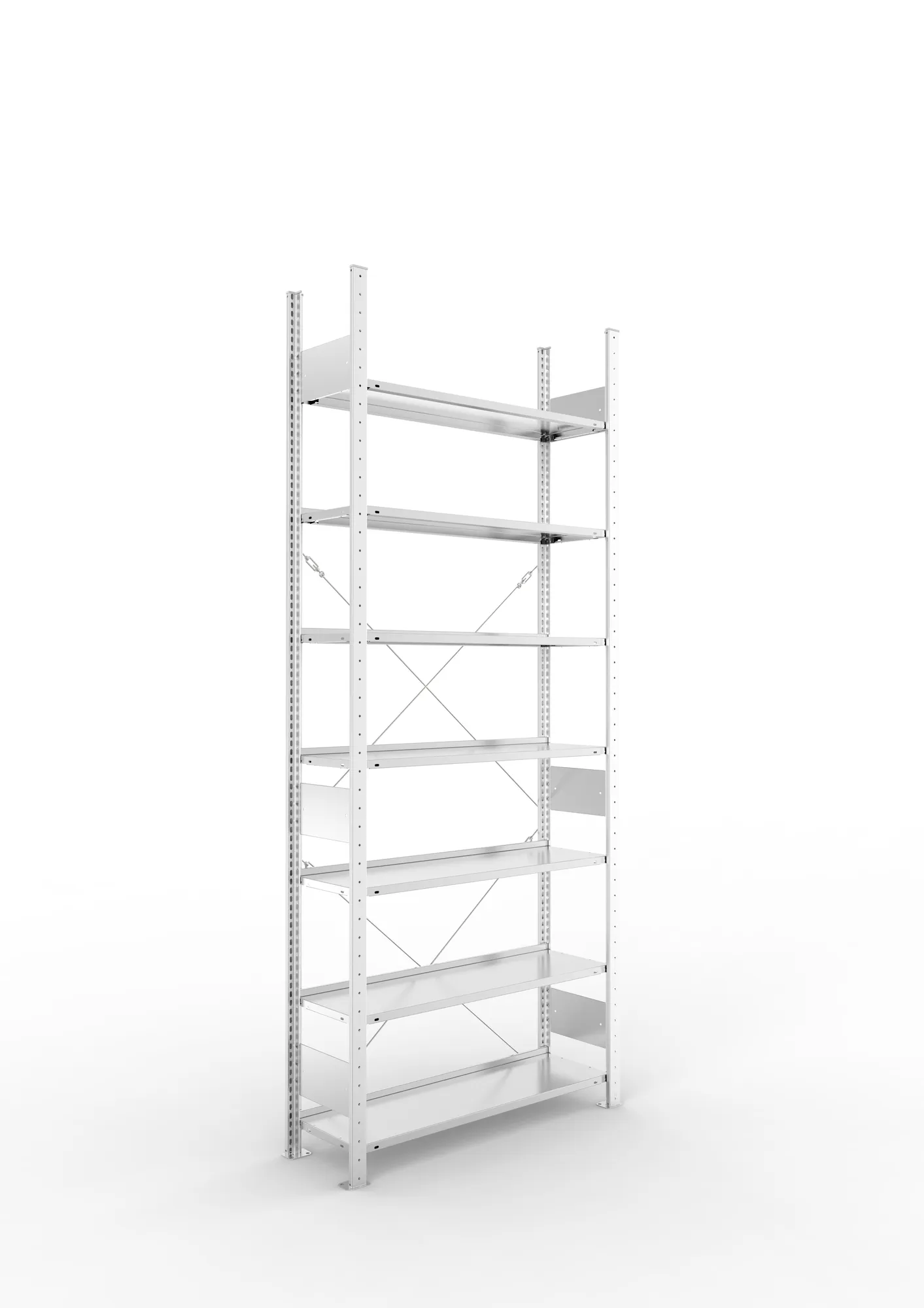Compact boltless shelv. St 2500 x 1000 x 300 pre- galv