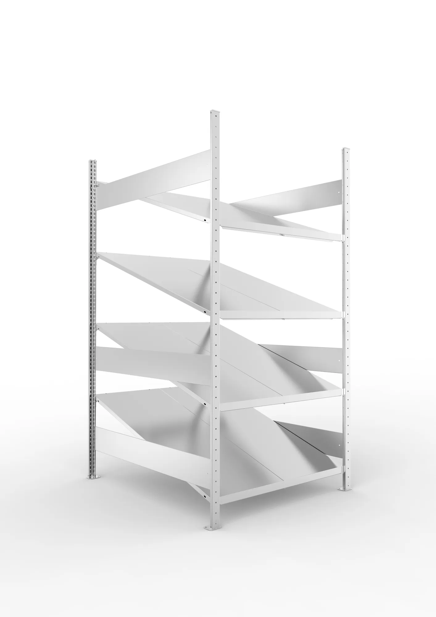 Quick S3 inclined shelf feeder racks St 2000x1300 x1228 pre-galv.