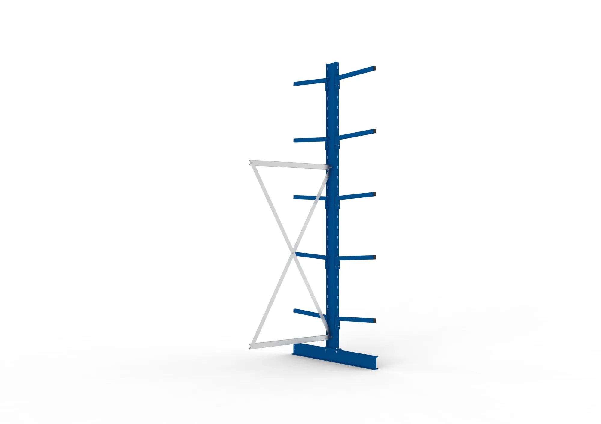 META MULTISTRONG L | Kragarmregal | Anbauregal | 3000 x 1000 x 500 mm | Armlast 175 kg | doppelseitig | 5+1 Ebenen