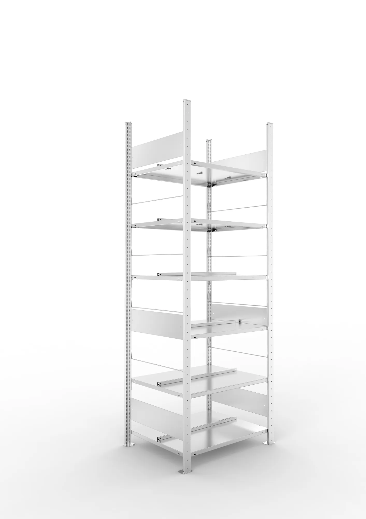 S3 Compact boltless shelv. St 6xshelv. 2200x750x60 0 galv