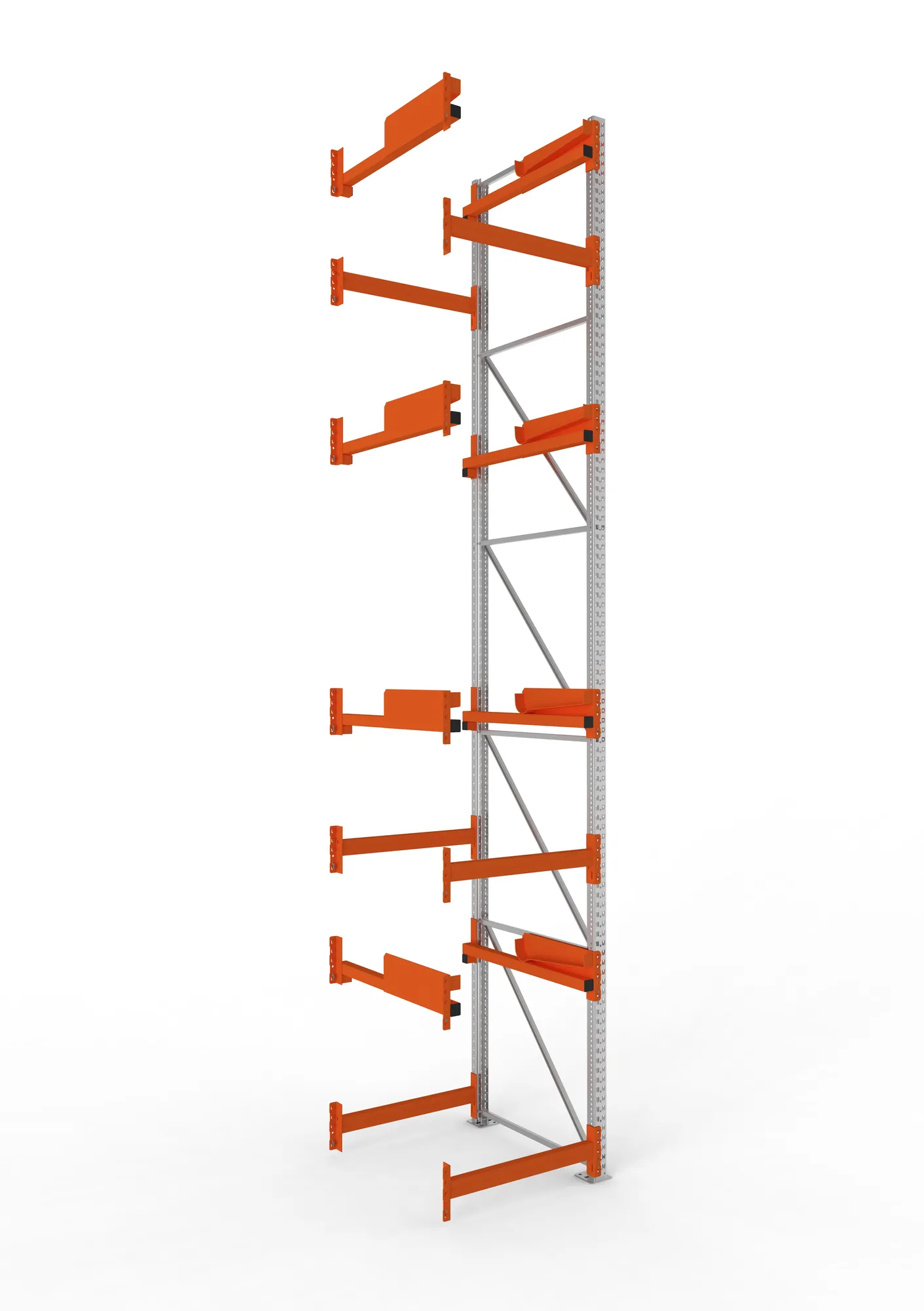 META MULTIPAL | Kabeltrommelregal | Anbauregal | 5500 x 900 x 1100 mm | Feldlast 5500 kg | 4 Ebenen | Typ 2 | verzinkt