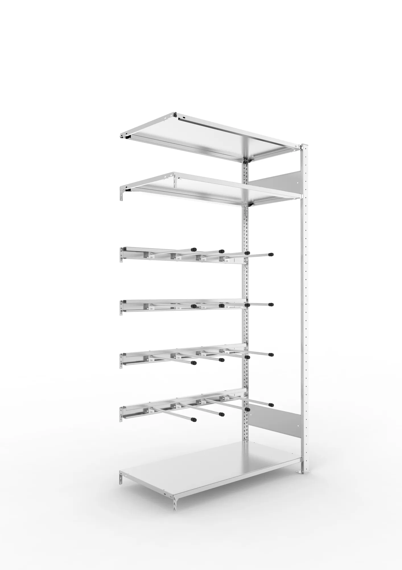 Quick V-belt rack Add 2000 x 1000 x 500 4 stepped beams galv cpl.