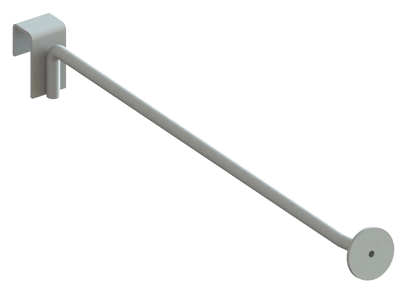Clip-on holder with end stop 400 galvanised lv