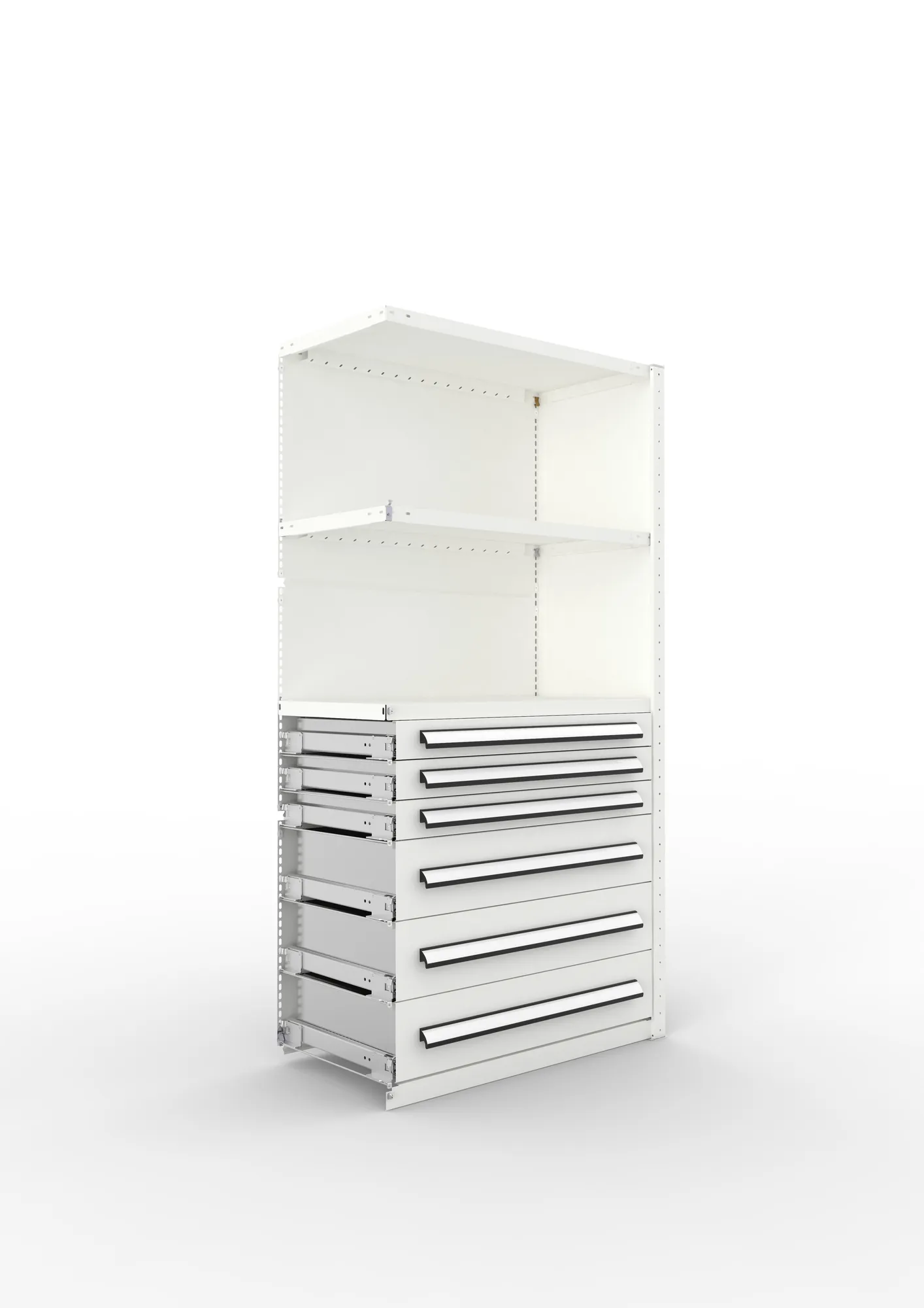 Quick cupb. 3x100+3x200drwr+3xS100 Add 2000x1000x5 00 RAL7035